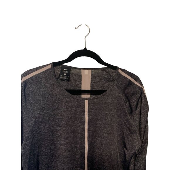 Nike Pro Hypercool Womens Size XL Long Sleeve Pullover Gray Mesh Panel Athletic - Picture 3 of 5